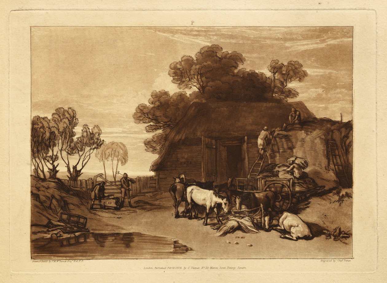 Podwórze ze słomą autorstwa Joseph Mallord William Turner
