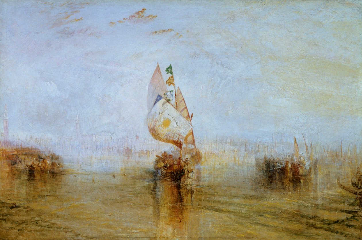 Słońce Wenecji w morzu, 1843 autorstwa Joseph Mallord William Turner