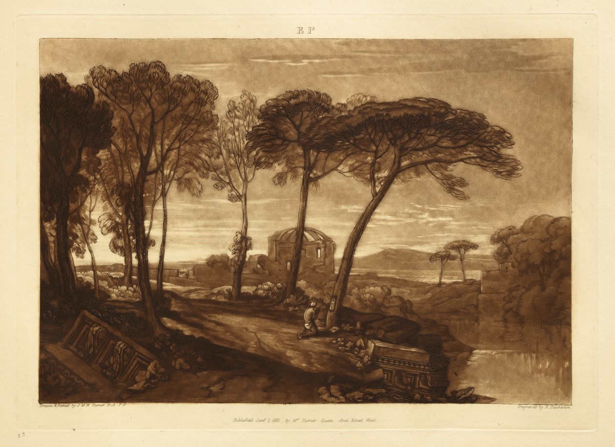 Świątynia Minerwy Medyki autorstwa Joseph Mallord William Turner