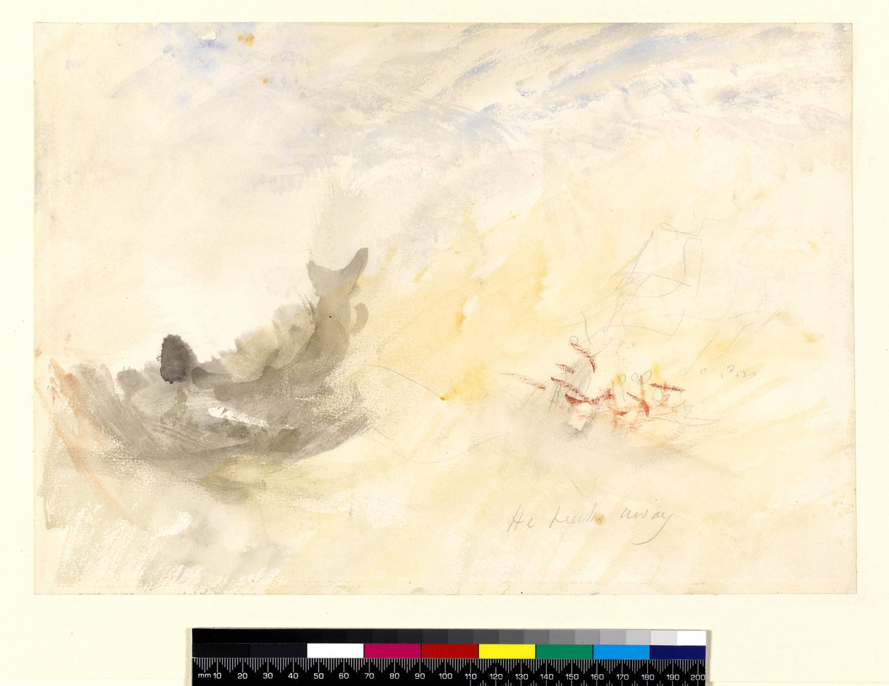 Wielorybnik, 1845 (wc nad ołówkiem na papierze) autorstwa Joseph Mallord William Turner