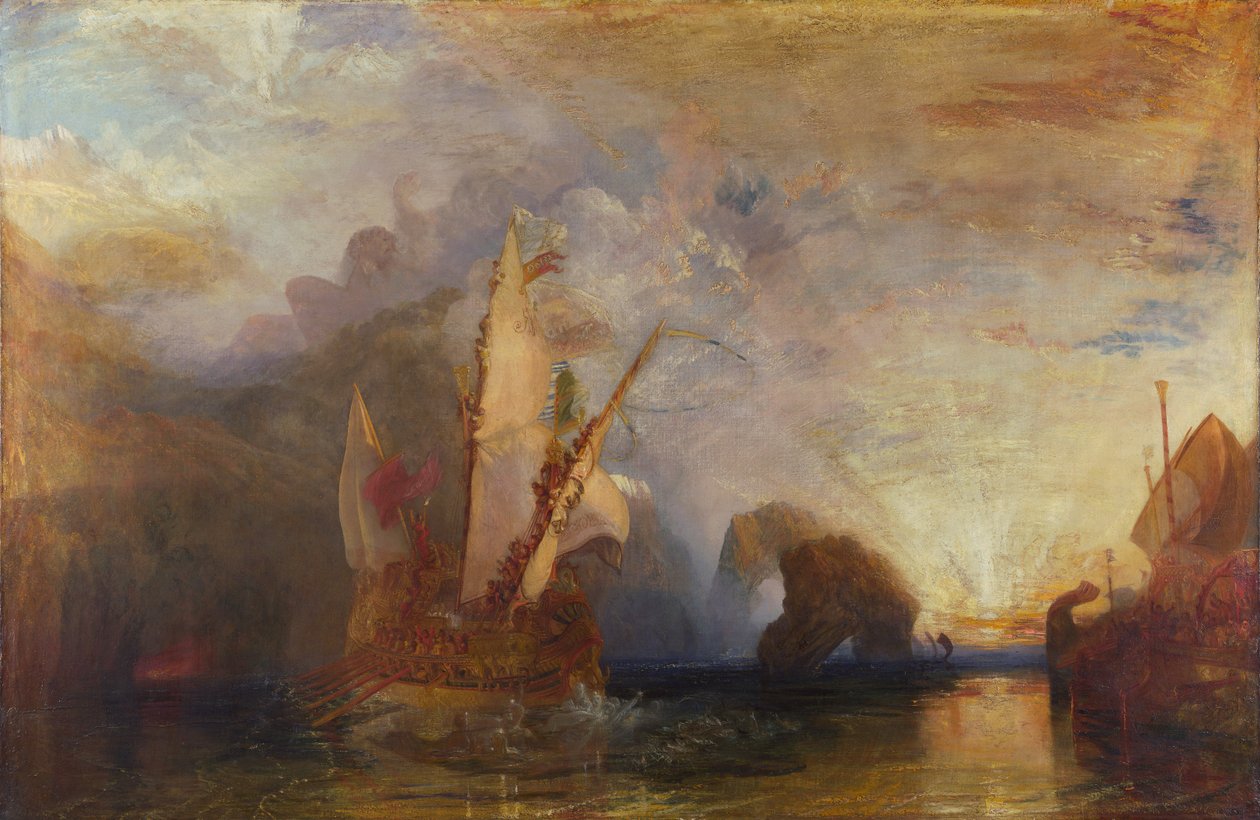 Ulisses szydzi z Polifema autorstwa Joseph Mallord William Turner
