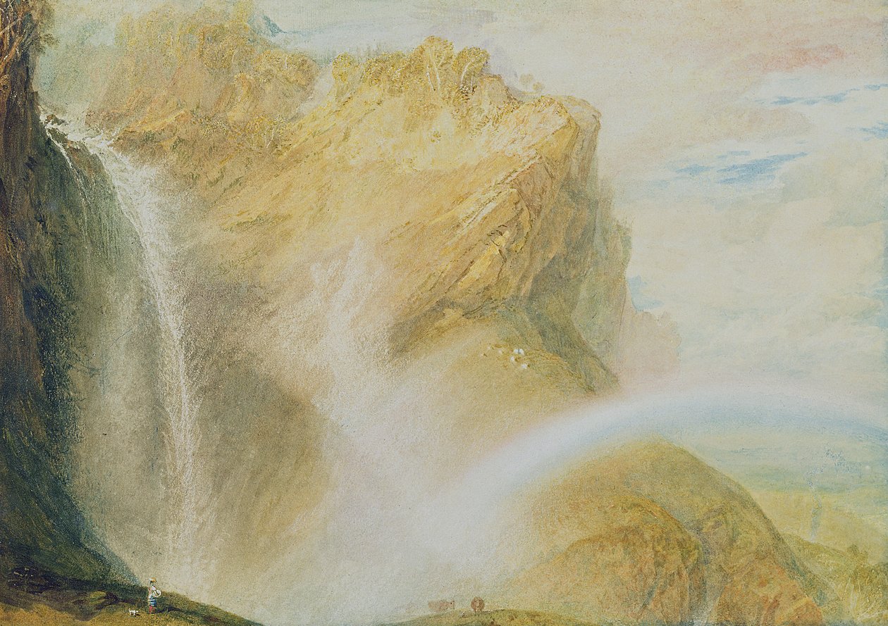 Górne Wodospady Reichenbach (akwarela na papierze) autorstwa Joseph Mallord William Turner
