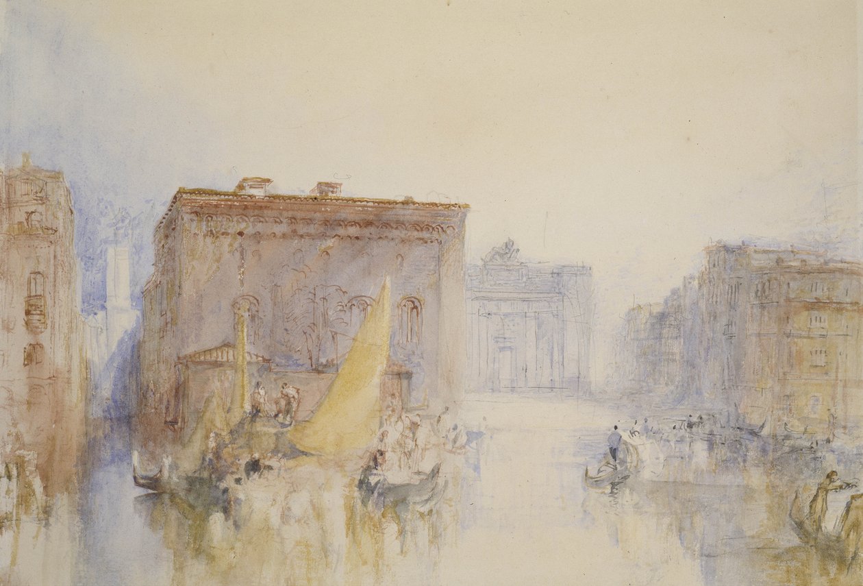 Wenecja: Akademia, 1840 (toaleta z piórem i atramentem na papierze) autorstwa Joseph Mallord William Turner