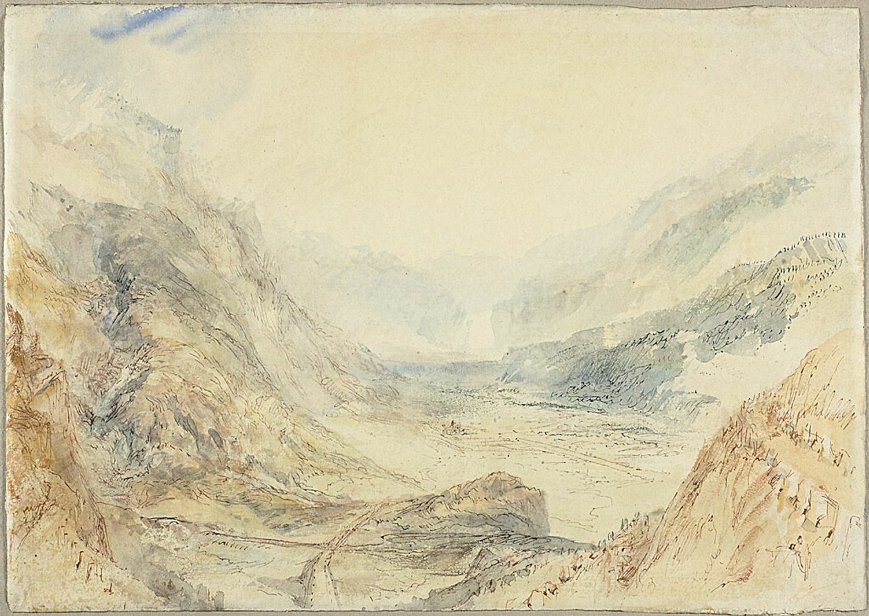 Widok na przełęcz Świętego Gotarda, Szwajcaria autorstwa Joseph Mallord William Turner