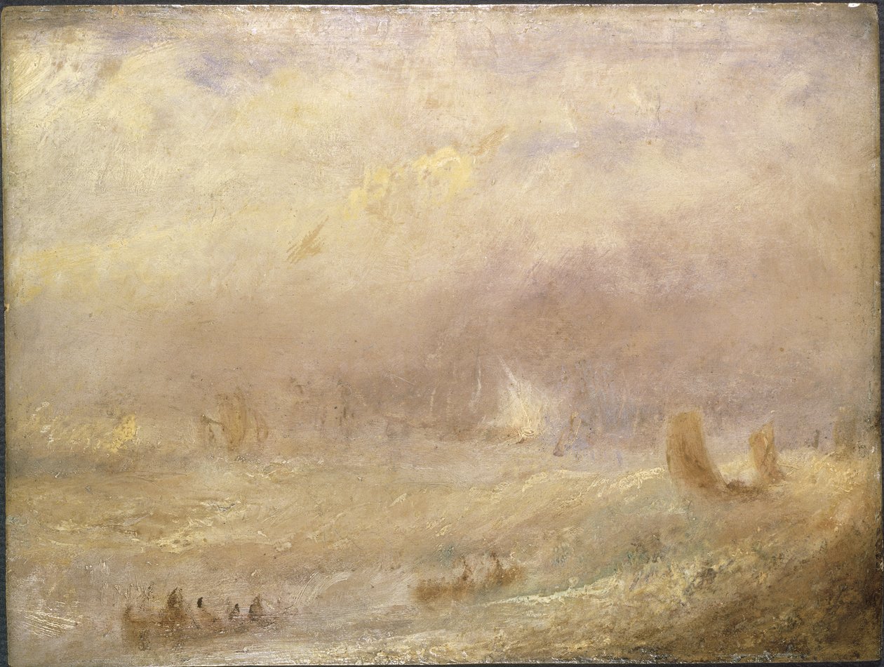 Vue de Deal — Widok umowy autorstwa Turnera, Josepha Mallorda Williama (1775-1851). Olej na papierze. Wymiar : 24,5x32 cm. Muzeum Narodowe w Sztokholmie autorstwa Joseph Mallord William Turner