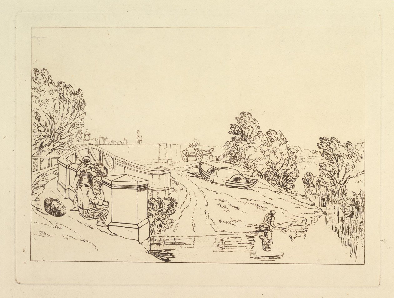 Zbieracze rzeżuchy wodnej Liber Studiorum, cz. XIII, 1819. autorstwa Joseph Mallord William Turner