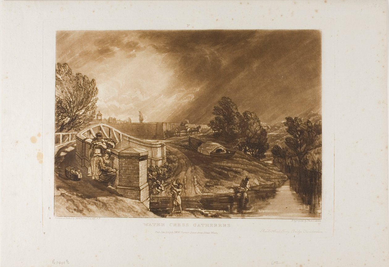 Zbieracze rukwi wodnej, tablica 62 z Liber Studiorum autorstwa Joseph Mallord William Turner