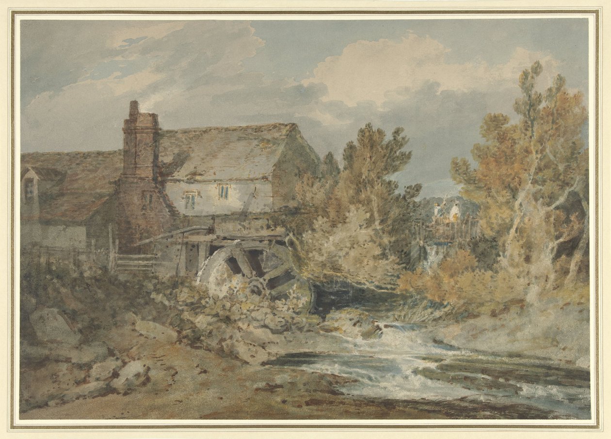 Młyn wodny w pobliżu płynącego potoku Młyn wodny nad płynącym strumieniem autorstwa Joseph Mallord William Turner