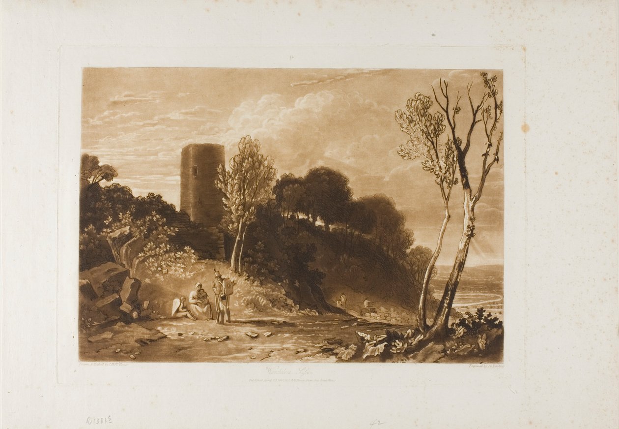 Winchelsea, Sussex, płyta 42 od LIBER STUDIORUM autorstwa Joseph Mallord William Turner