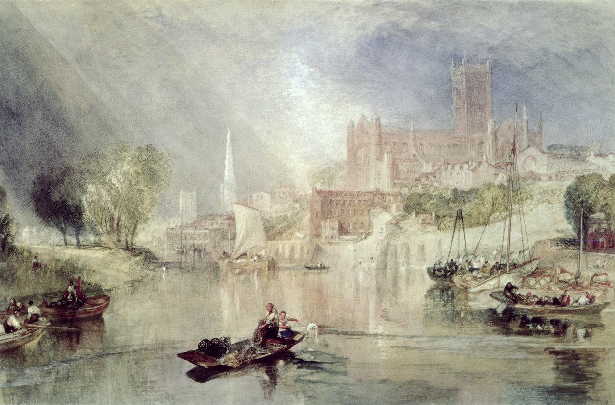 Katedra w Worcester i rzeka Severn autorstwa Joseph Mallord William Turner