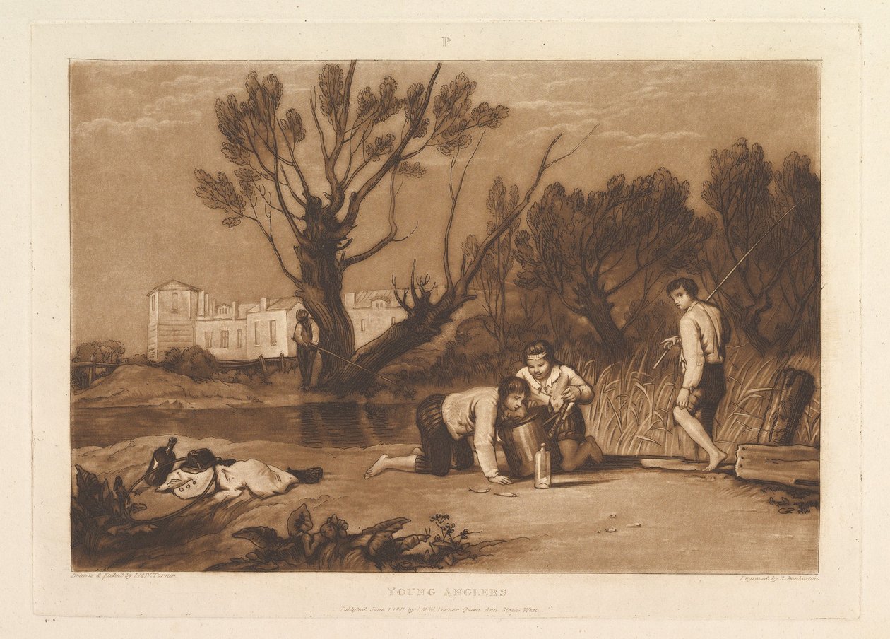 Księga Studiów Młodych Wędkarzy, część 7, 1 czerwca 1811 r. autorstwa Joseph Mallord William Turner