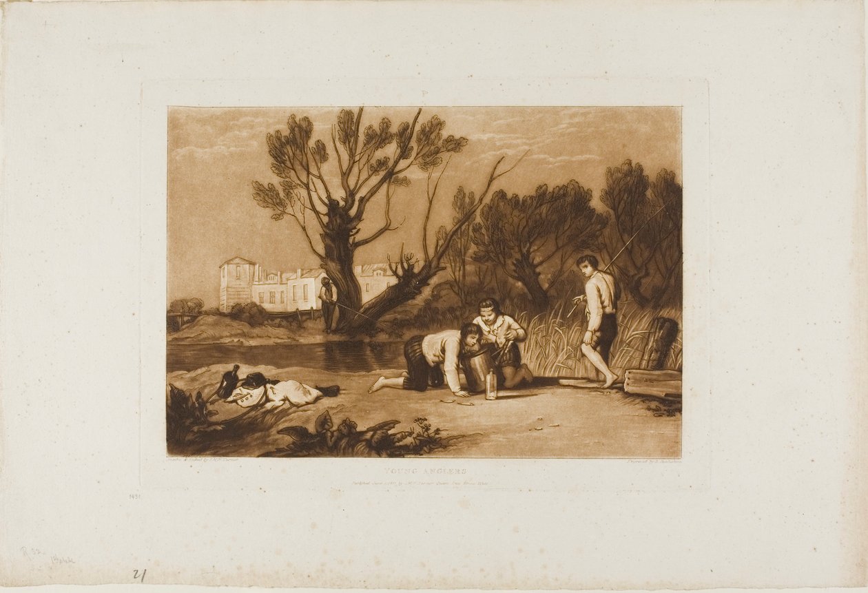 Młodzi Wędkarze, płyta 32 z Liber Studiorum autorstwa Joseph Mallord William Turner