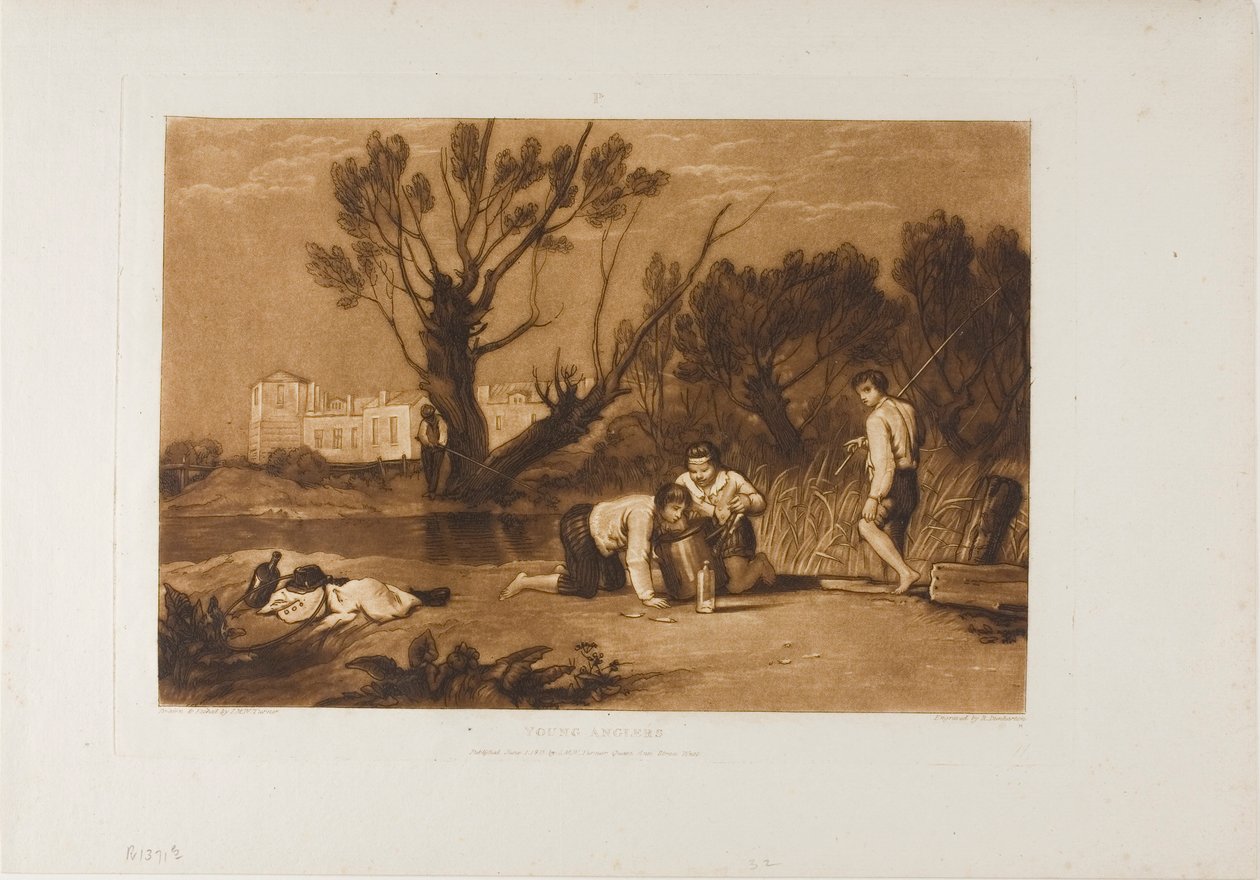 Młodzi Wędkarze, płyta 32 z Liber Studiorum autorstwa Joseph Mallord William Turner
