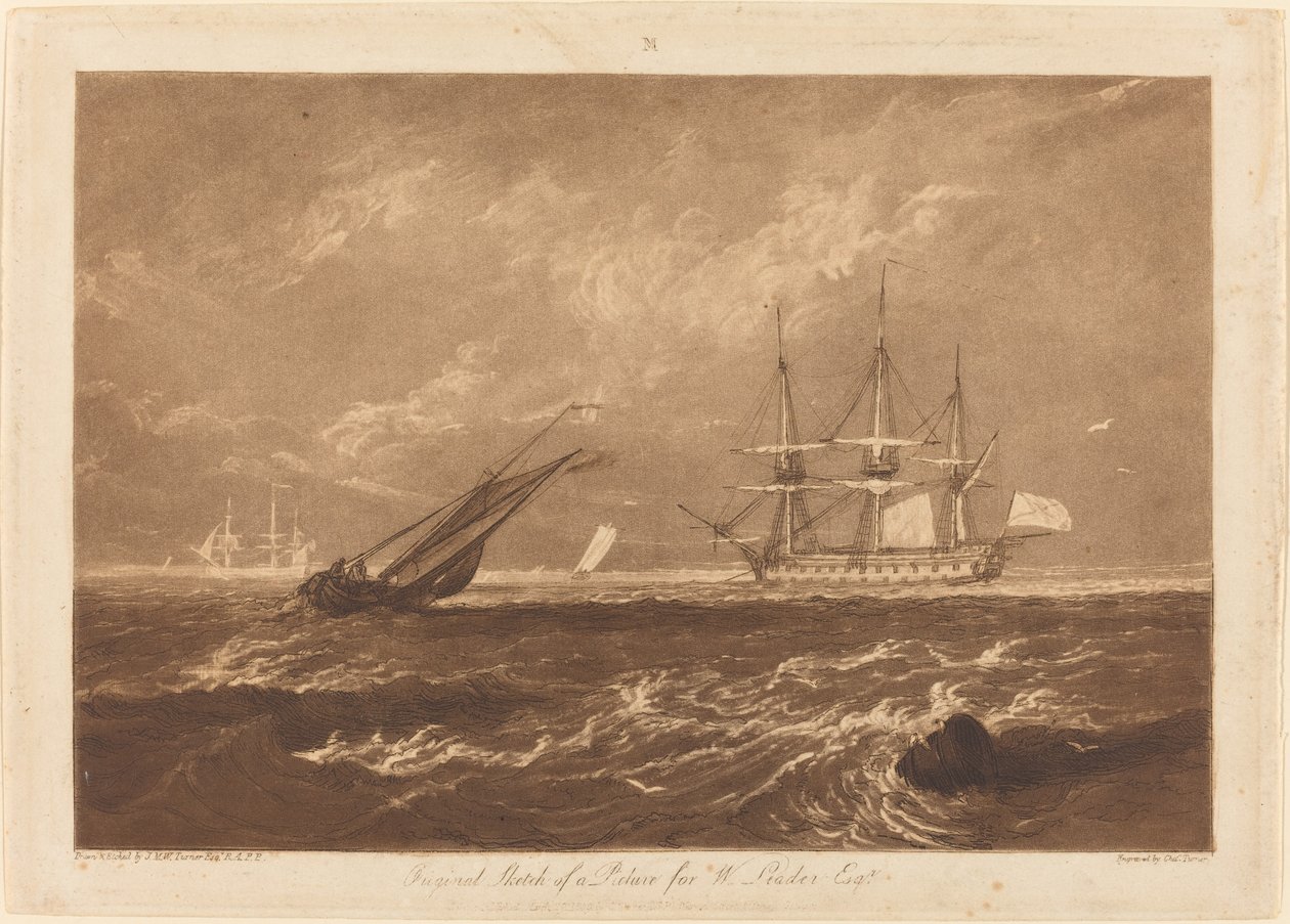 Kawałek Morski Lidera autorstwa Joseph Mallord William Turner and Charles Turner