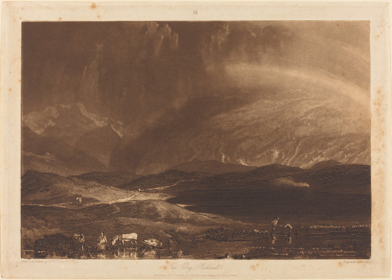 Torfowisko, Szkocja autorstwa Joseph Mallord William Turner and George Clint