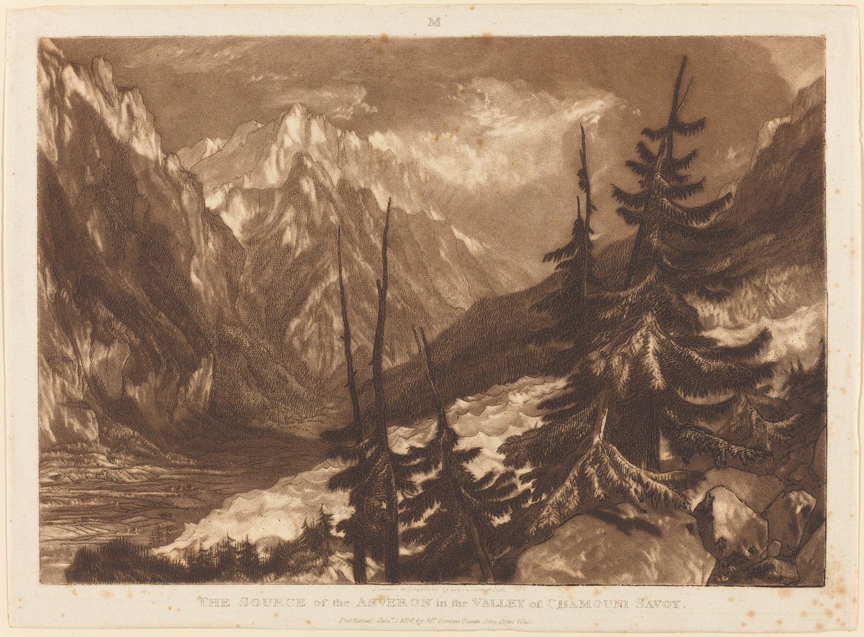 Źródło Arveron autorstwa Joseph Mallord William Turner and Henry Edward Dawe