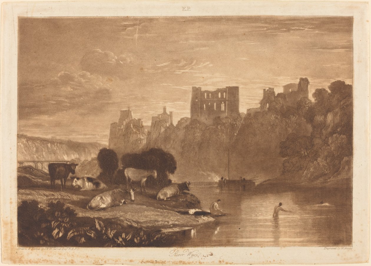 Rzeka Wye autorstwa Joseph Mallord William Turner and W.T. Annis