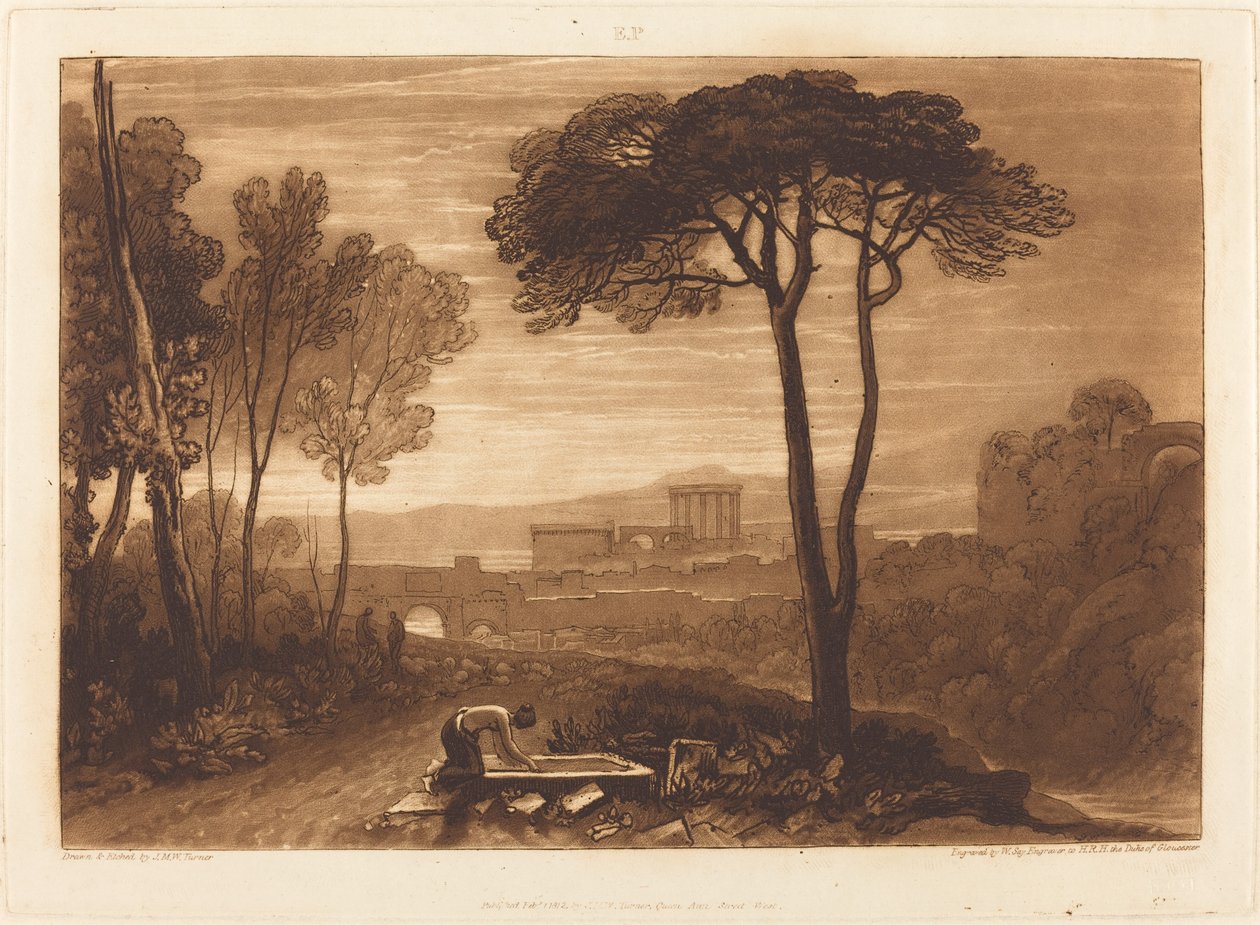 Scena w Kampanii autorstwa Joseph Mallord William Turner and William Say