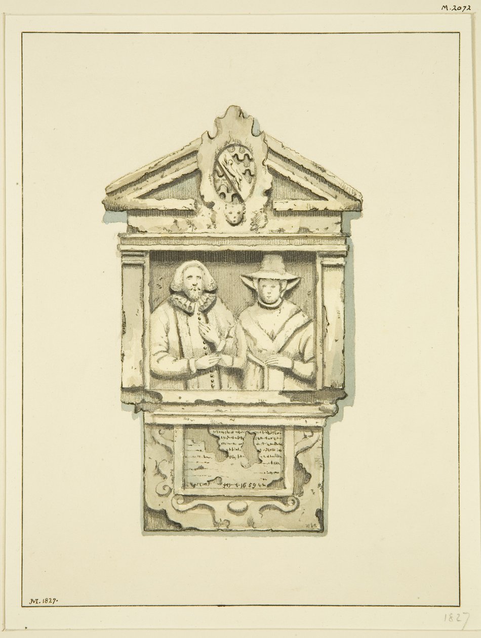 Pomnik na cmentarzu św. Tomasza (akwarela na papierze) autorstwa Joseph Manning