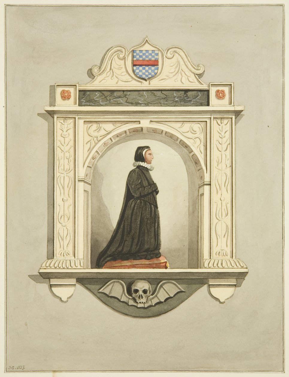 Pomnik pani Jakubowej w kościele św. Marka (akwarela na papierze) autorstwa Joseph Manning