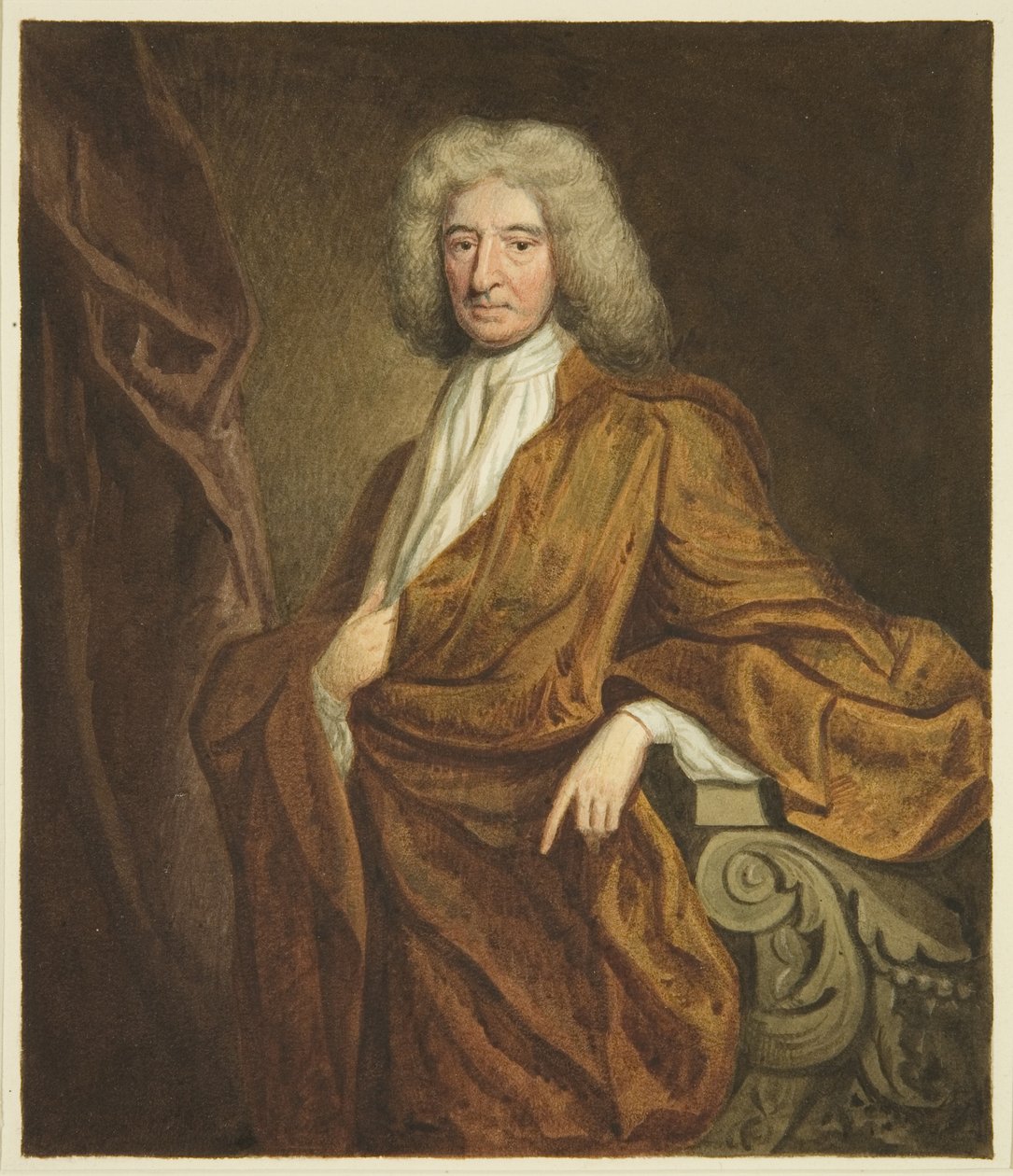 Portret w Council House Edwarda Colstona (ołówek i akwarela na papierze) autorstwa Joseph Manning