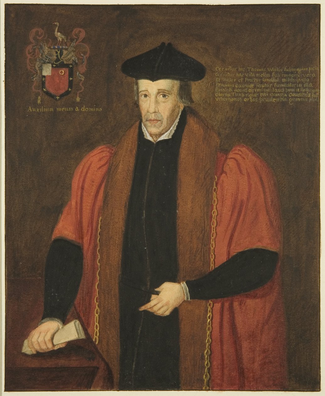 Portret w Council House Sir Thomas White z Londynu (ołówek i akwarela na papierze) autorstwa Joseph Manning