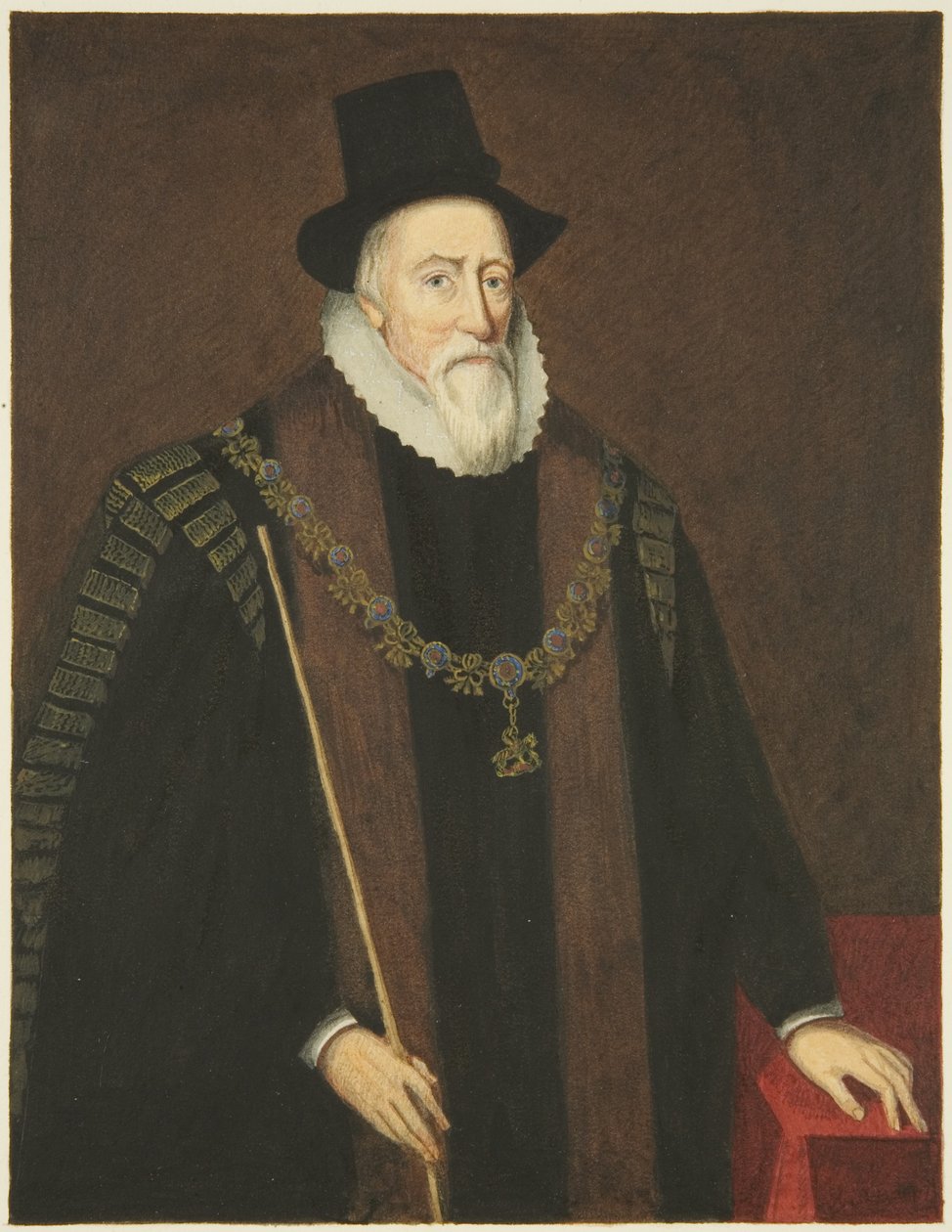 Portret w Domu Rady Karola, hrabiego Dorset (akwarela na papierze) autorstwa Joseph Manning
