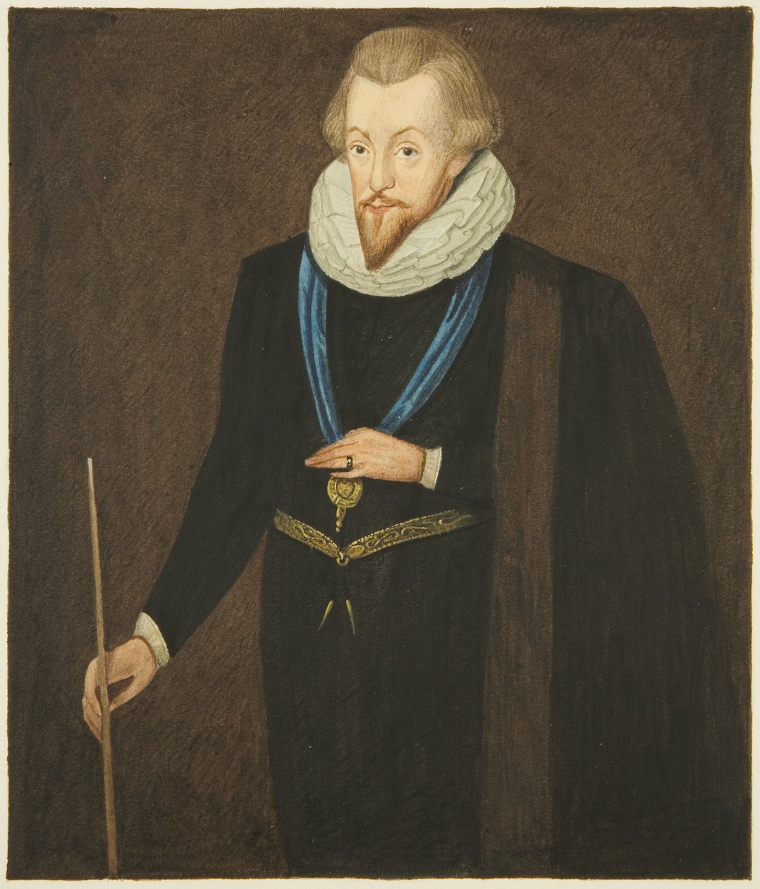 Portret w Domu Rady Roberta Cecila, hrabiego Salisbury (akwarela na papierze) autorstwa Joseph Manning