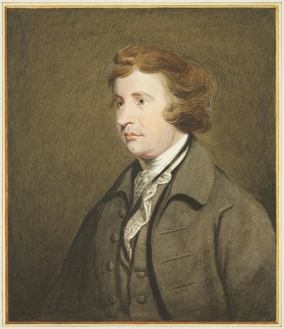 Portret w rezydencji, Queen Square, Edmunda Burke (akwarela na papierze) autorstwa Joseph Manning