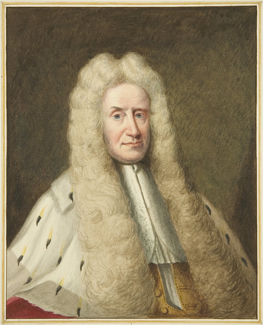 Portret w Mansion House, Queen Square, Sir Michaela Forstera (akwarela na papierze) autorstwa Joseph Manning
