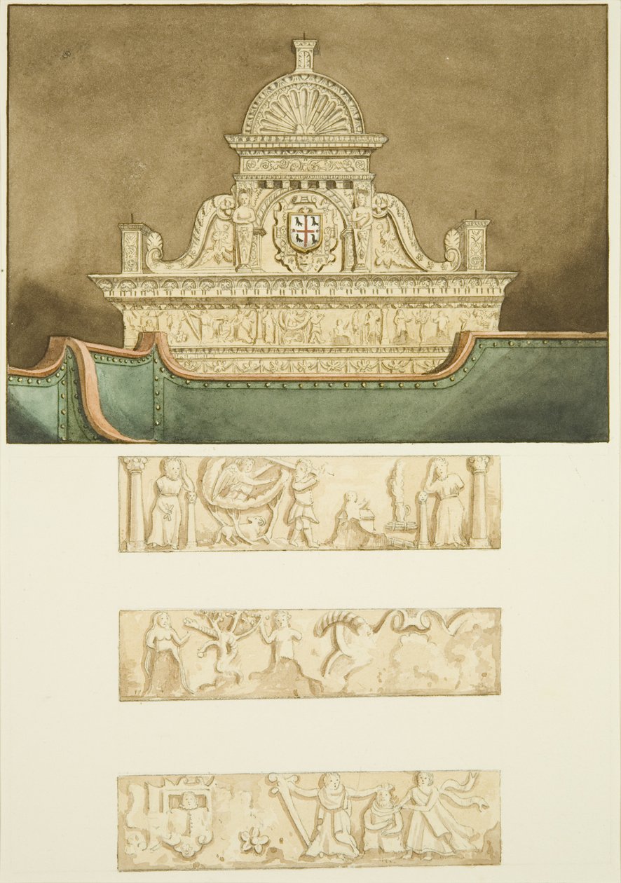 Pomnik Williama Birda (prawie zasłonięty siedzeniami korporacji) w St Mark