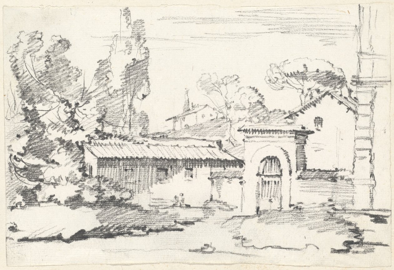 Wejście do Ogrodów Willi Giulia autorstwa Joseph Marie Vien
