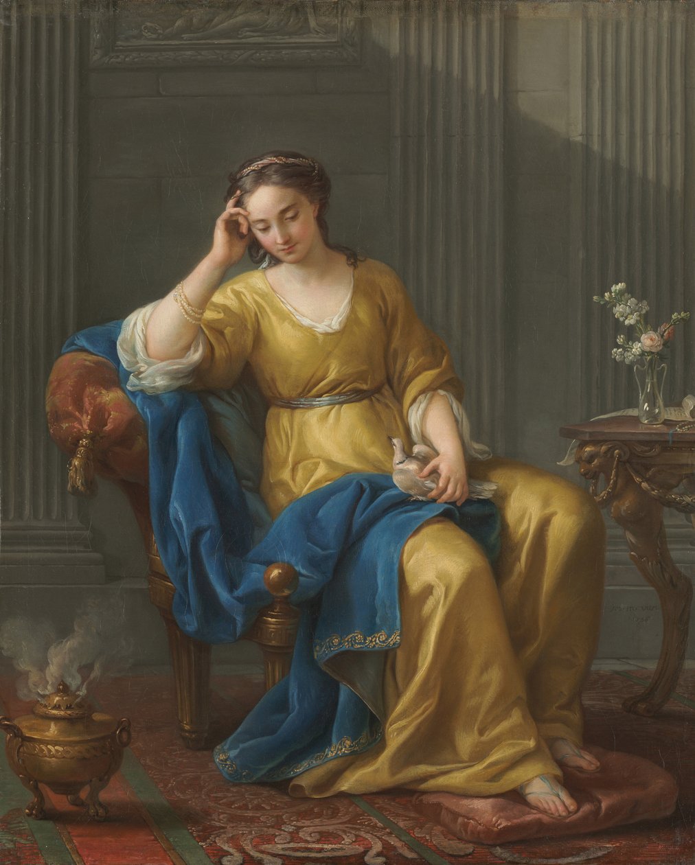 Słodka melancholia, 1756 autorstwa Joseph Marie Vien