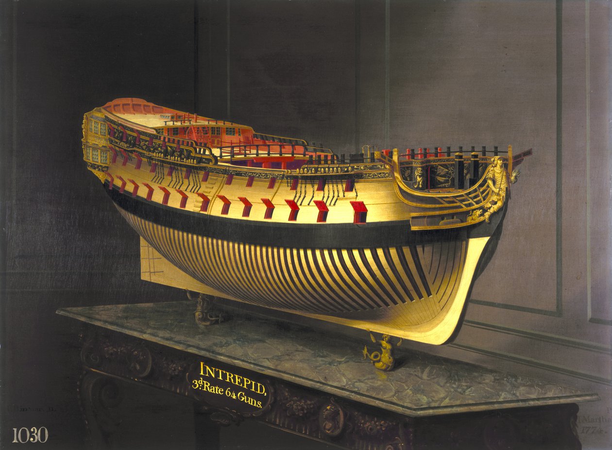 HMS Nieustraszony, 1773-75 autorstwa Joseph Marshall
