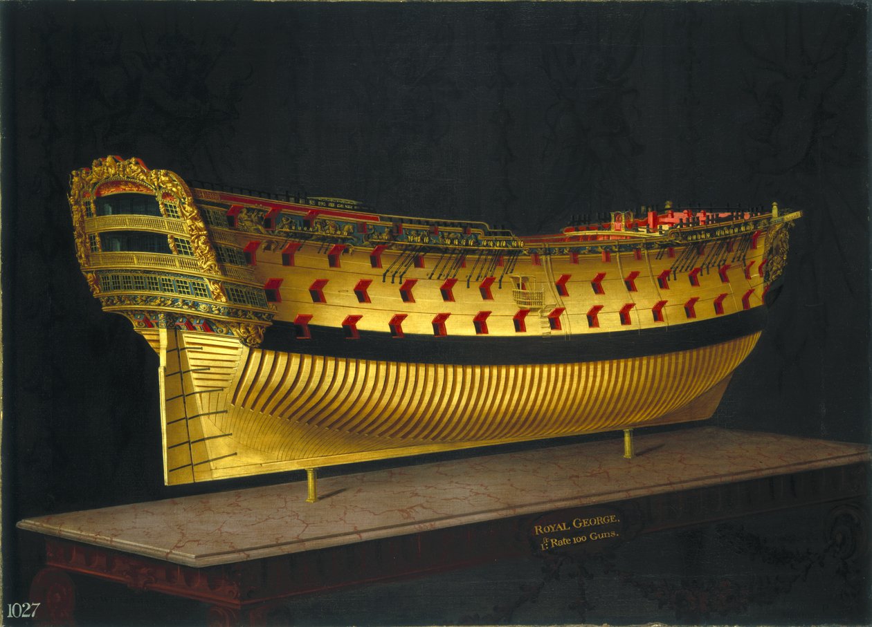 HMS Królewski George, 1773-75 autorstwa Joseph Marshall