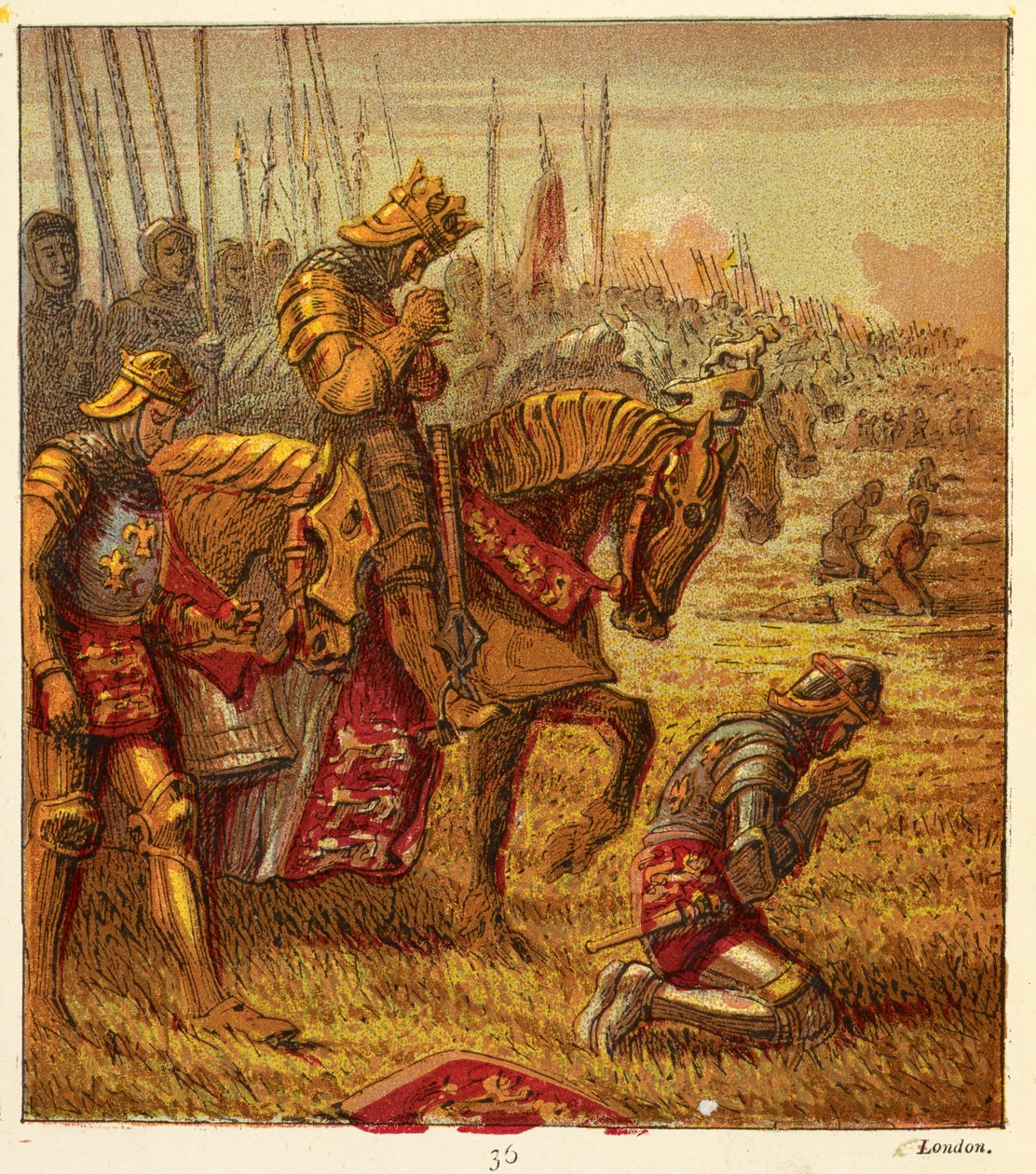 Wojny Dwóch Róż, ilustracja z „Pictures of English History…” autorstwa Joseph Martin Kronheim