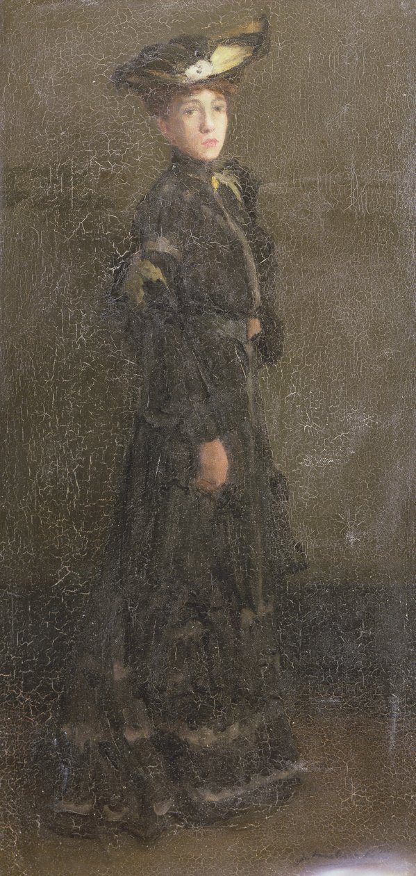 Paryska Dama (olej na płótnie) autorstwa Joseph Milner Kite
