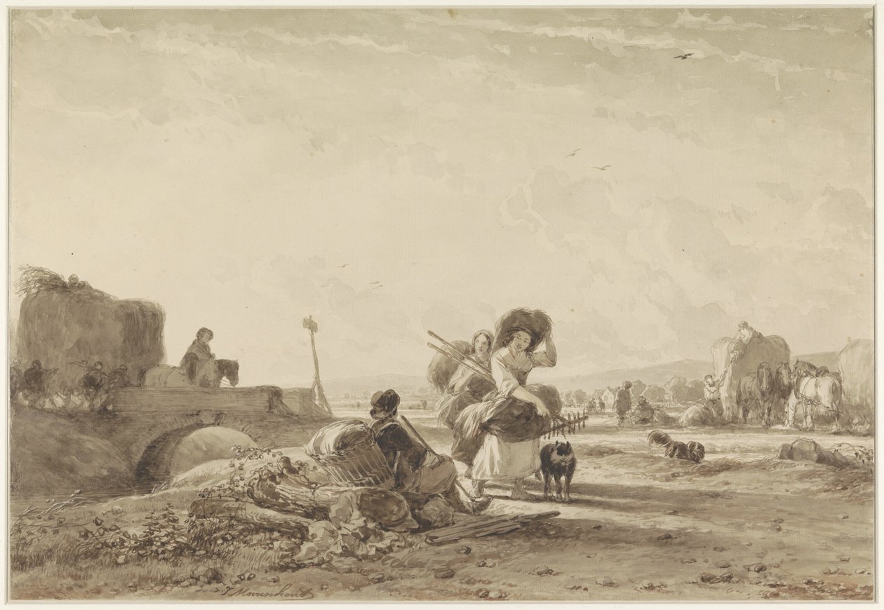 Zbiór siana autorstwa Joseph Moerenhout