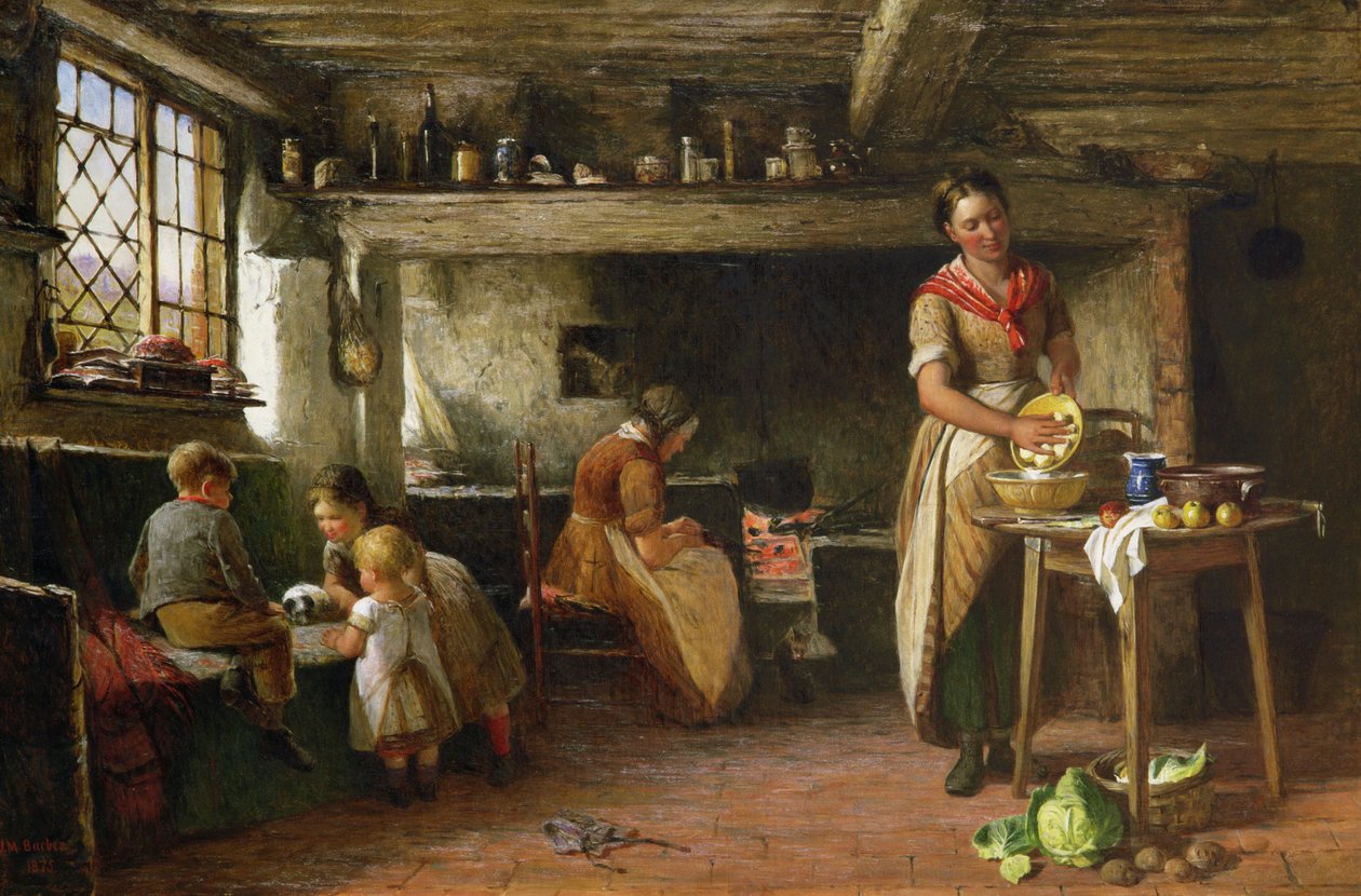 Domek na wsi, 1875 autorstwa Joseph Moseley Barber