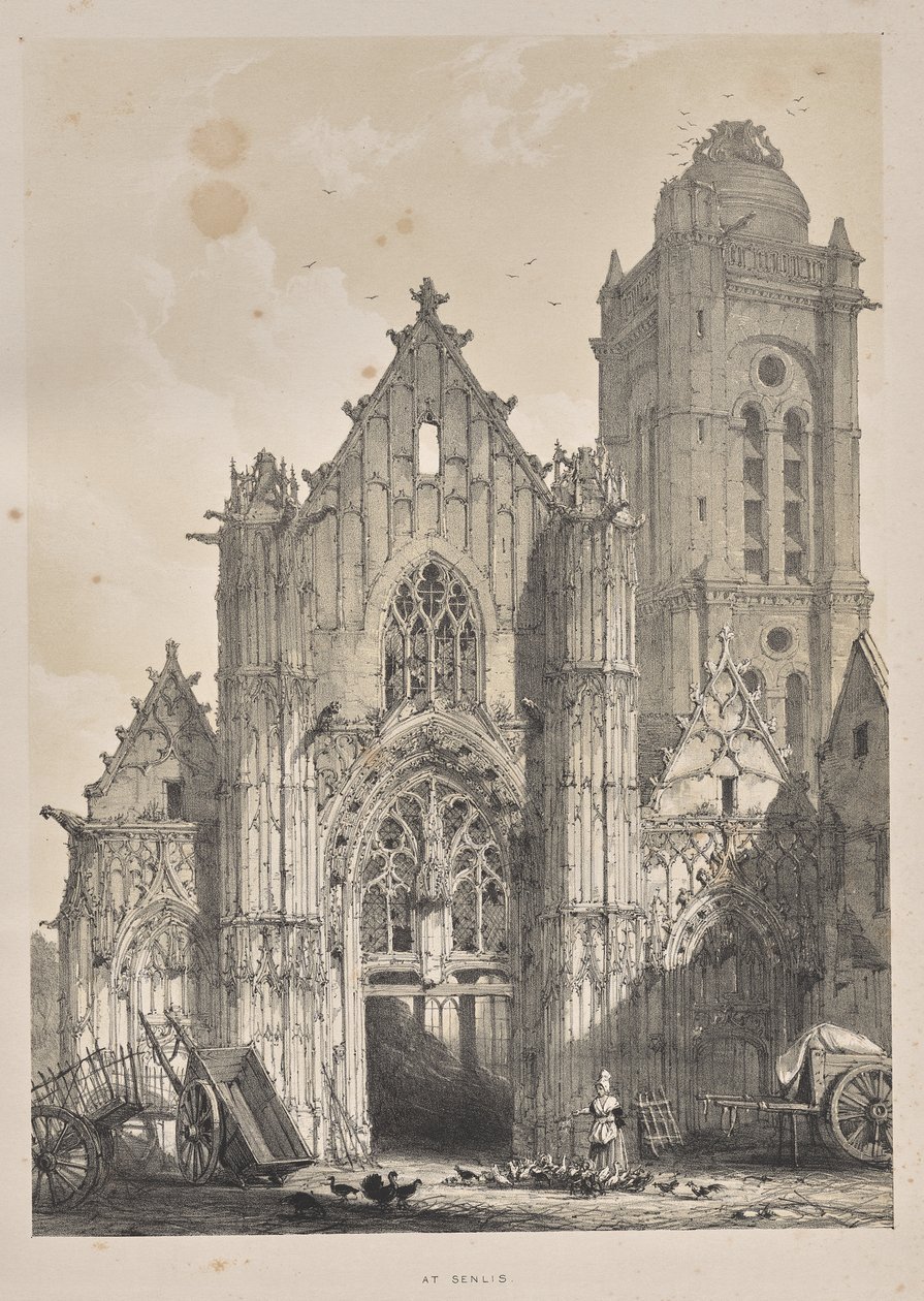 Architektura średniowiecza: w Senlis autorstwa Joseph Nash