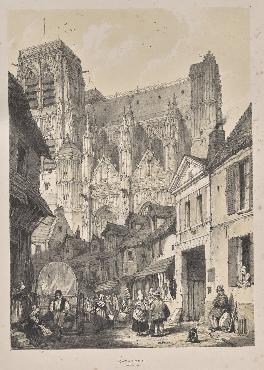 Architektura średniowiecza: Katedra, Abbeville autorstwa Joseph Nash