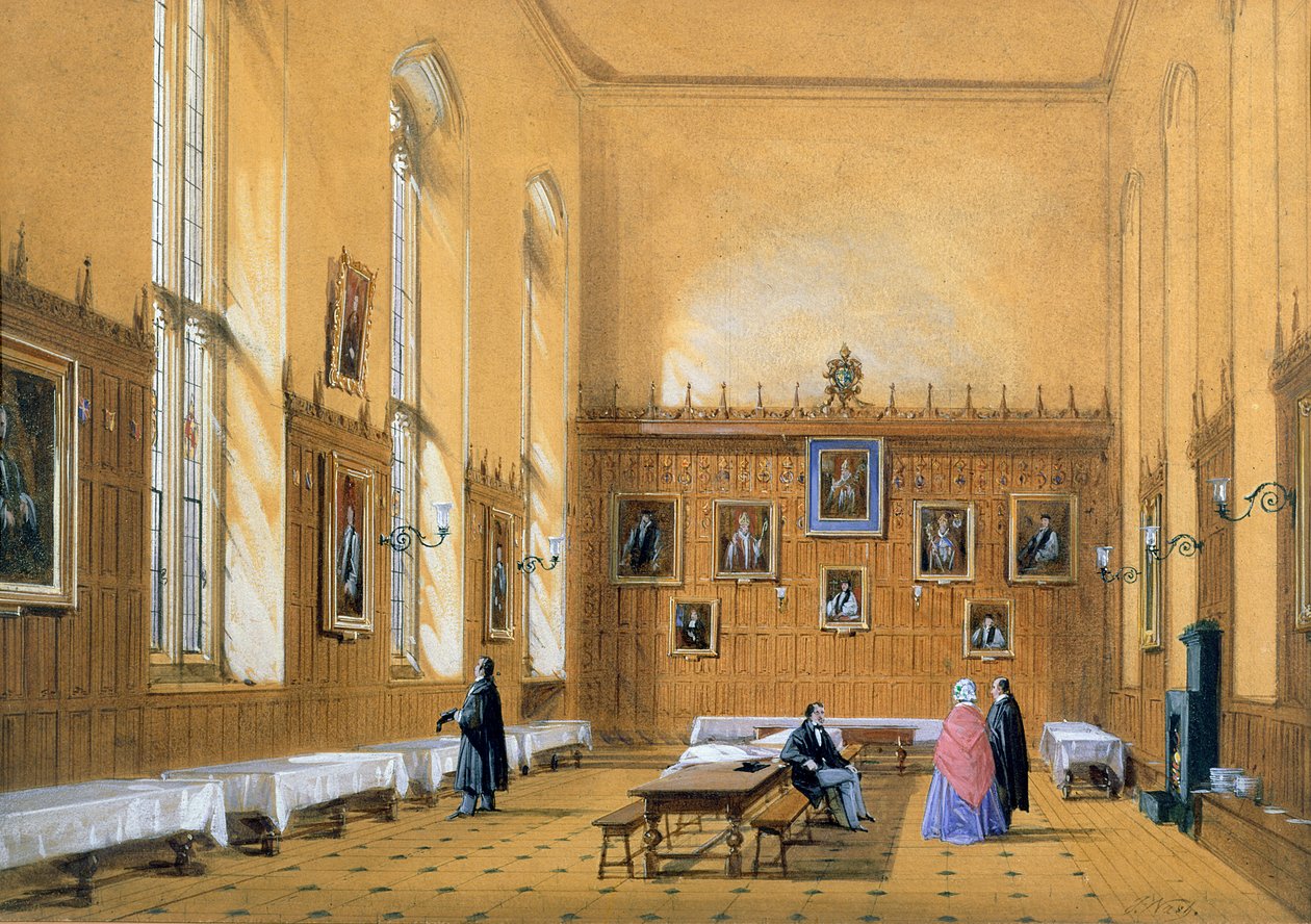 New College Hall, 1858 autorstwa Joseph Nash