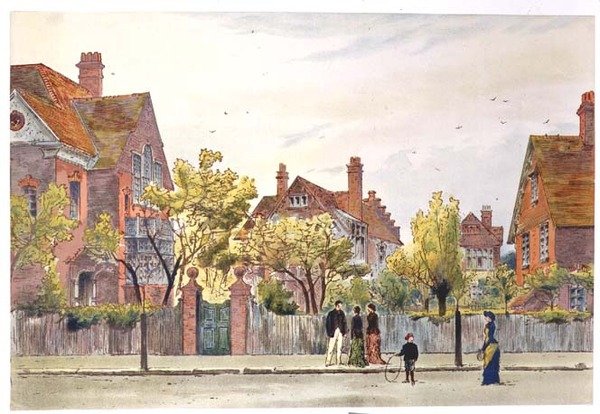 Newton Grove: Bedford Park autorstwa Joseph Nash