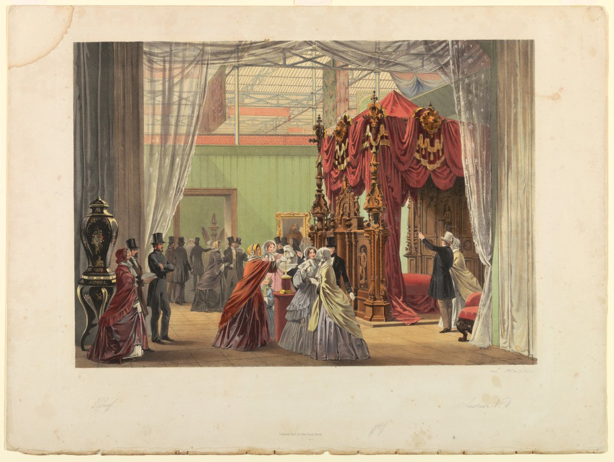 Austria nr 1: Tabliczka z „Obszernych obrazów Dickinsona z Wielkiej Wystawy z 1851 r.”, wydanej w 1854 r. autorstwa Joseph Nash The Elder