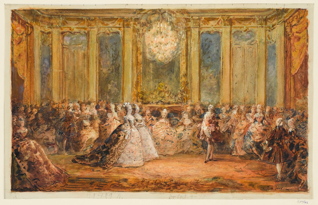 Przyjęcie w Sali Lustrzanej w Wersalu autorstwa Joseph Navlet