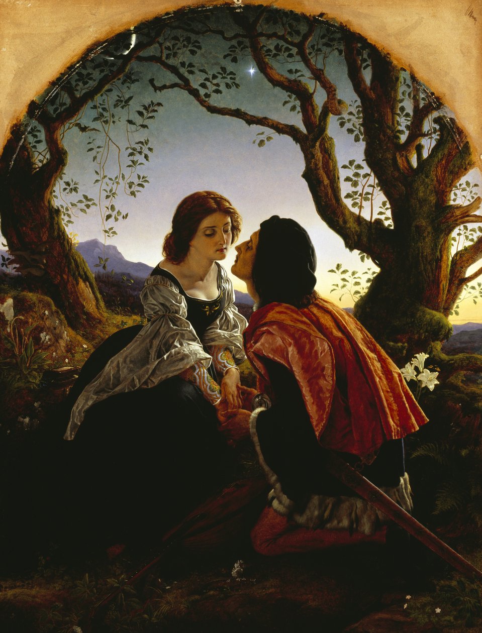 Hesperus, Gwiazda Wieczorna, święta dla kochanków autorstwa Joseph Noel Paton