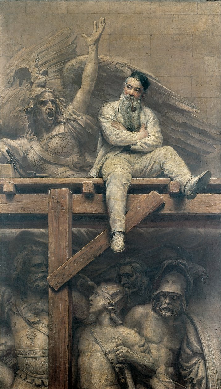 Francois Rude pracujący na Łuku Triumfalnym, 1893 autorstwa Joseph Noel Sylvestre