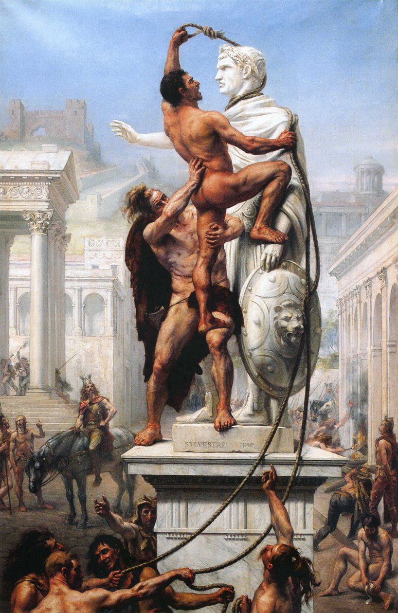 Sack of Rome przez Wizygotów w 410, 1890 autorstwa Joseph Noel Sylvestre
