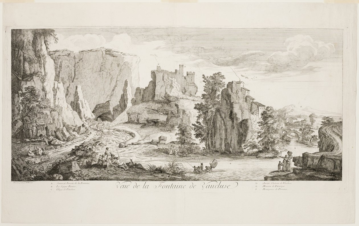 Veue de la Fontaine de Vaucluse autorstwa Joseph Parrocel