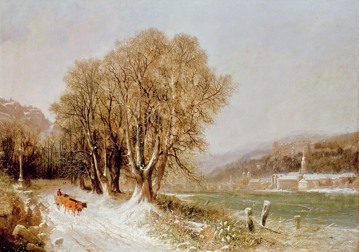 Nad rzeką Neckar, Heidelberg autorstwa Joseph Paul Pettit